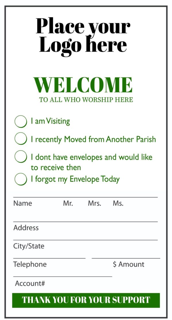 church offering envelope design