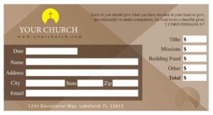 church offering envelope design